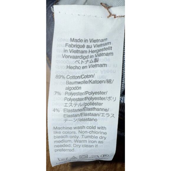 Madewell‎ Jeans Womens Size 29 Blue Denim 9" High-Rise Skinny Whiskered - Picture 7 of 7